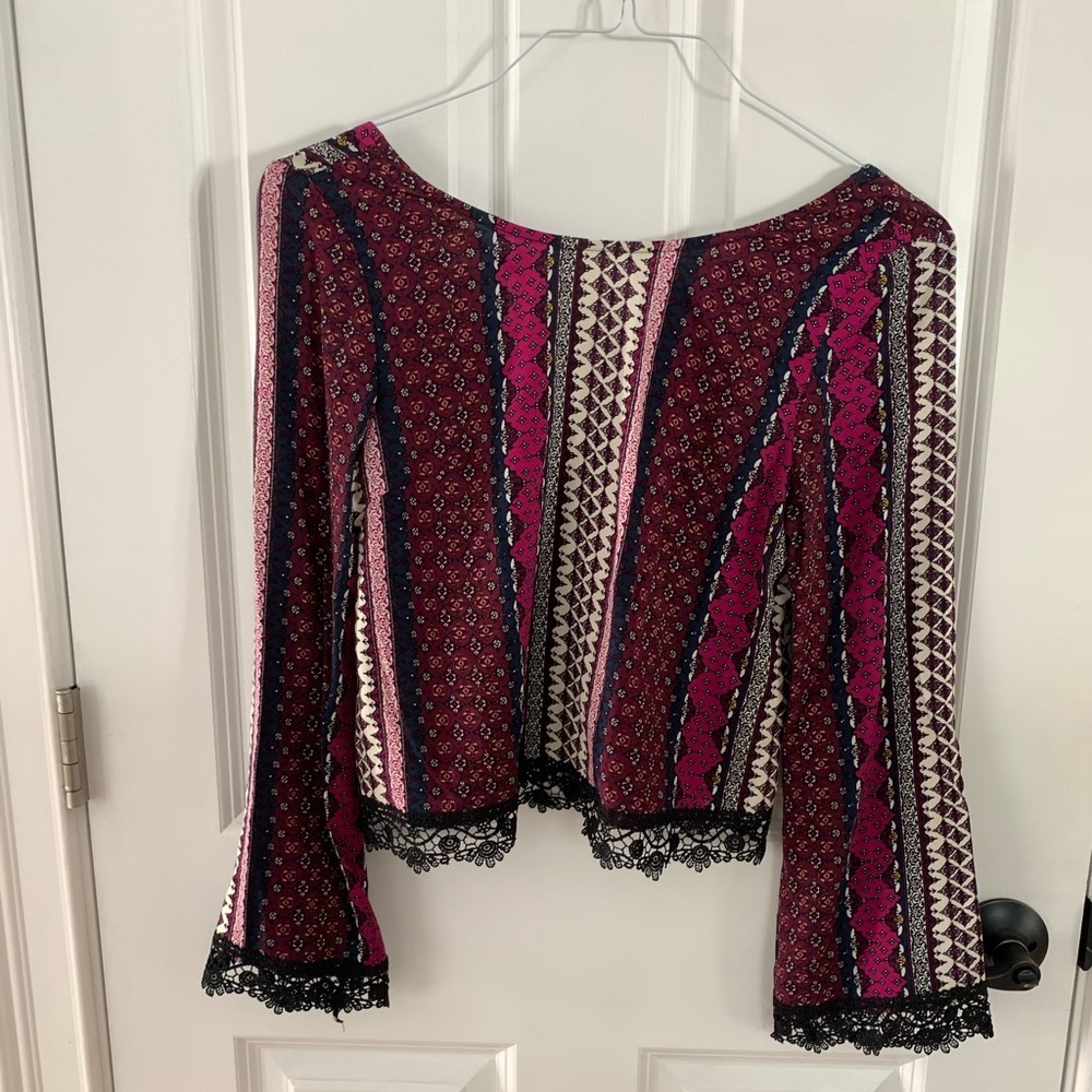 H+M multi colored crop top